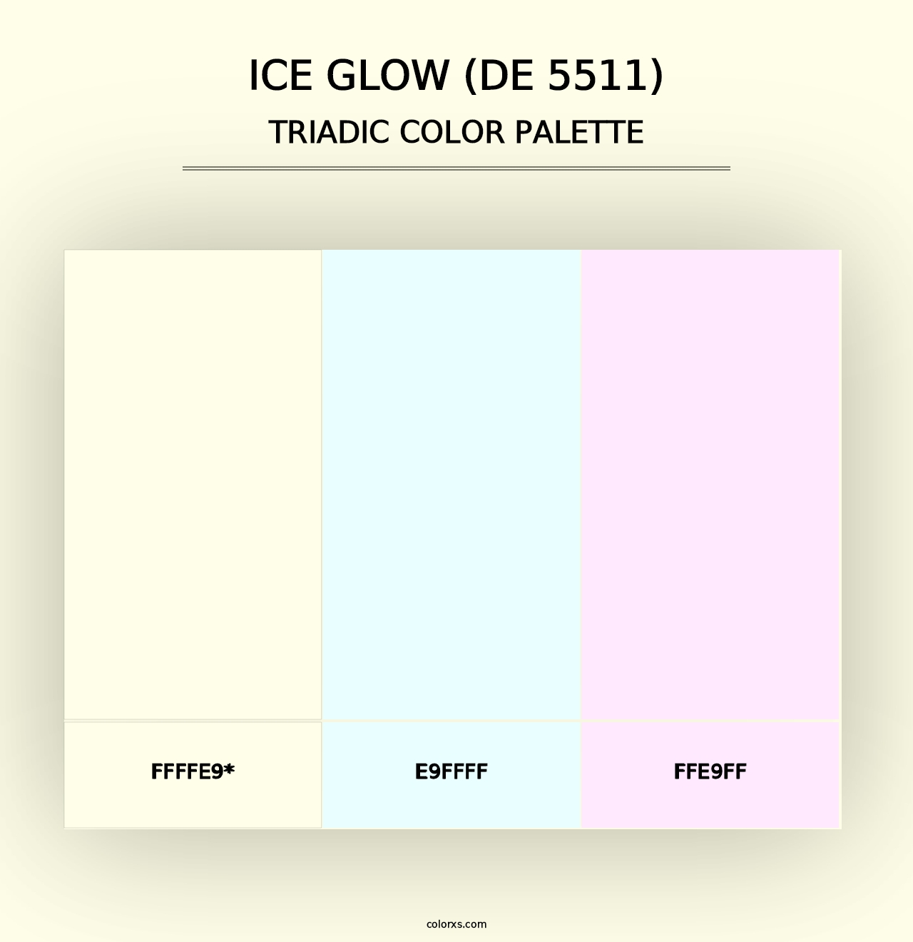 Ice Glow (DE 5511) - Triadic Color Palette