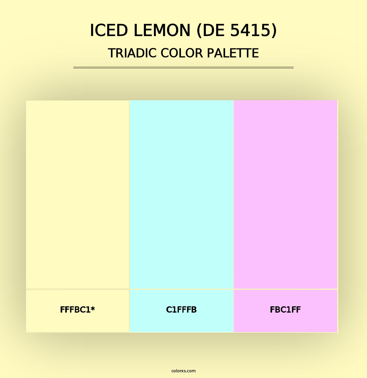 Iced Lemon (DE 5415) - Triadic Color Palette