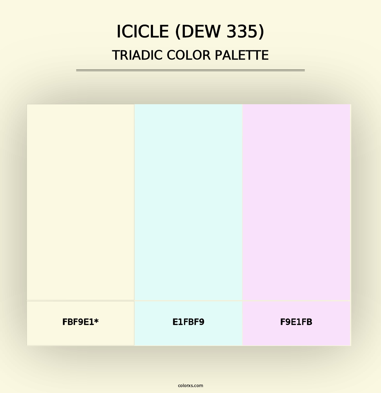 Icicle (DEW 335) - Triadic Color Palette