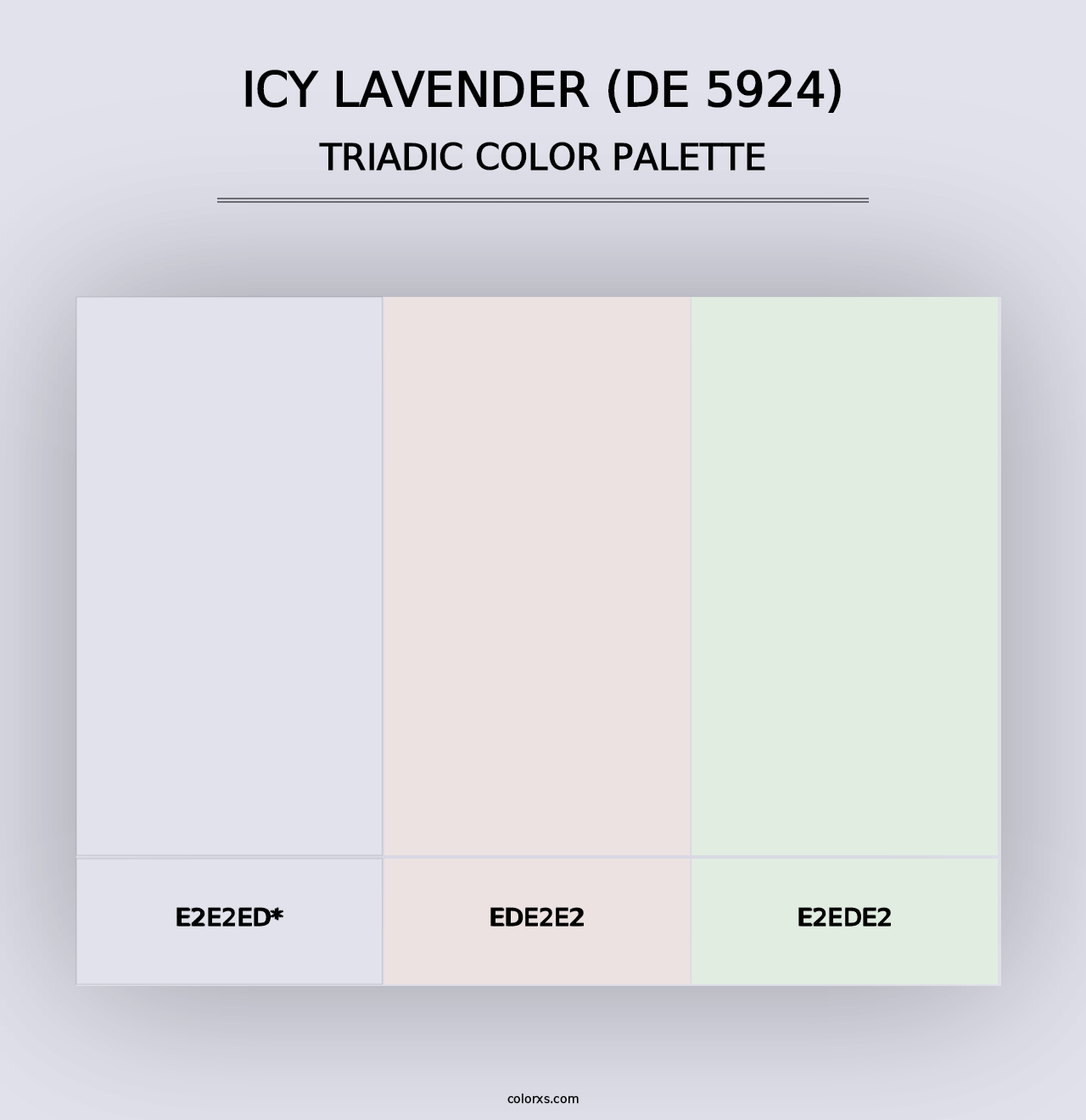 Icy Lavender (DE 5924) - Triadic Color Palette