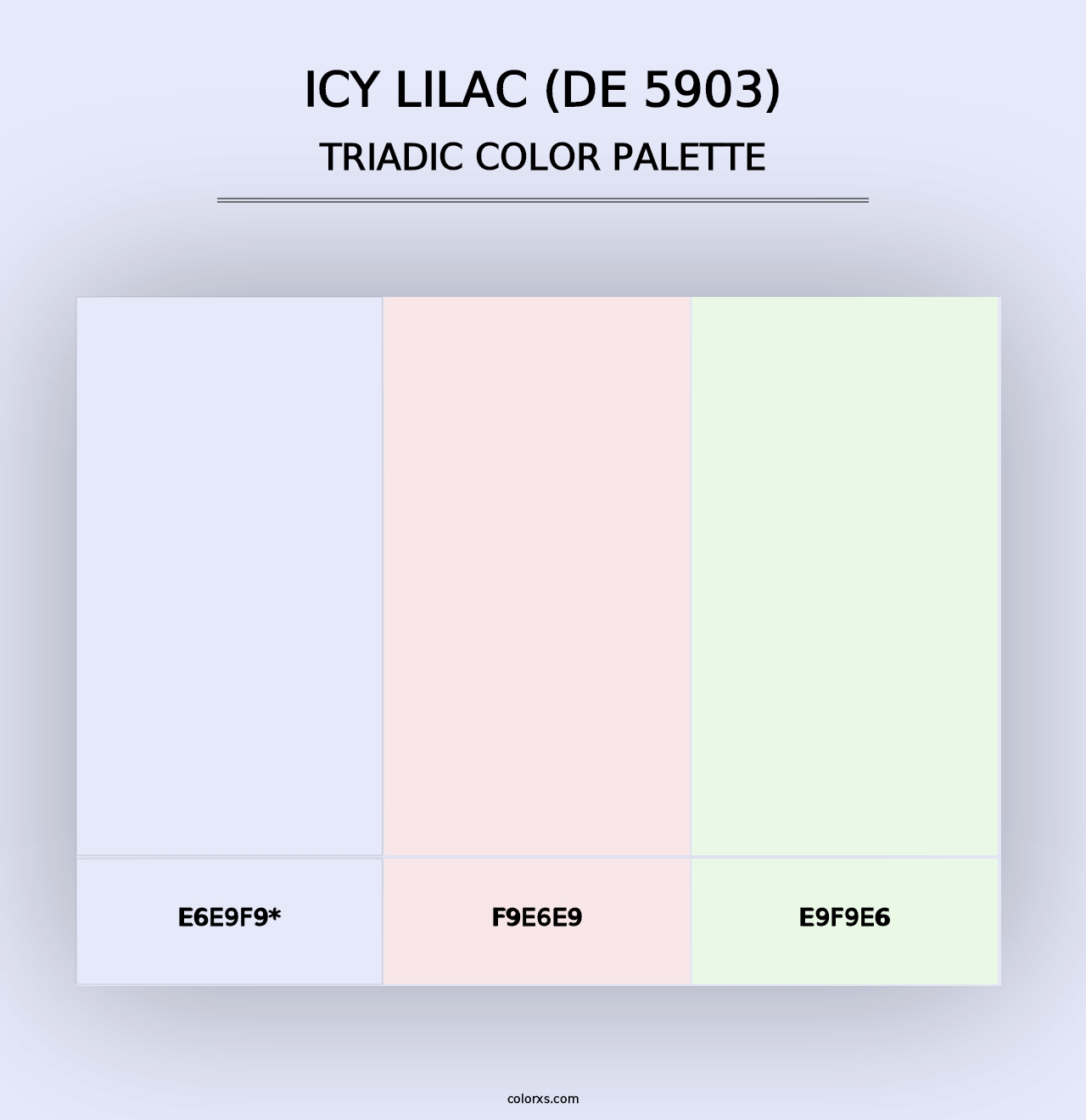 Icy Lilac (DE 5903) - Triadic Color Palette