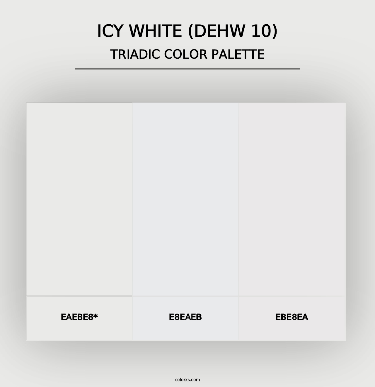 Icy White (DEHW 10) - Triadic Color Palette