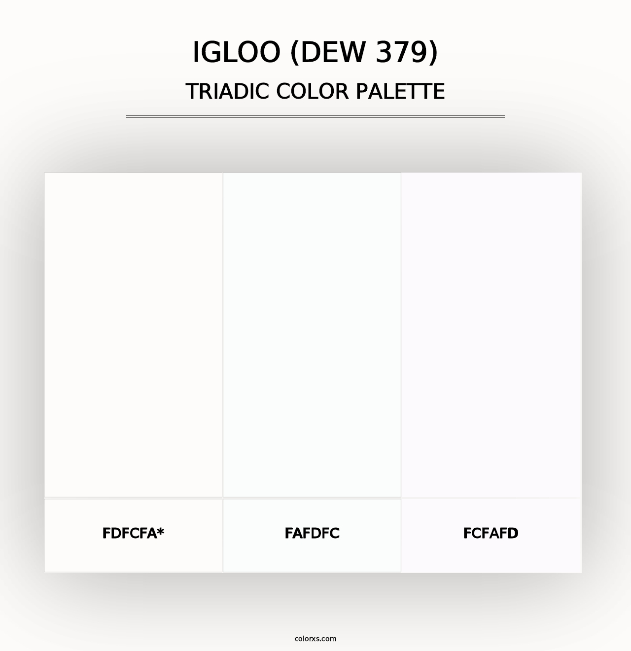 Igloo (DEW 379) - Triadic Color Palette