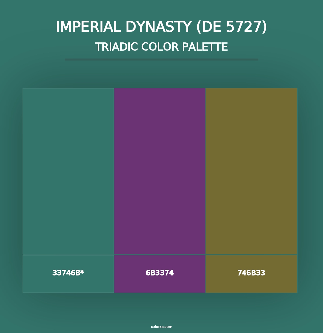 Imperial Dynasty (DE 5727) - Triadic Color Palette