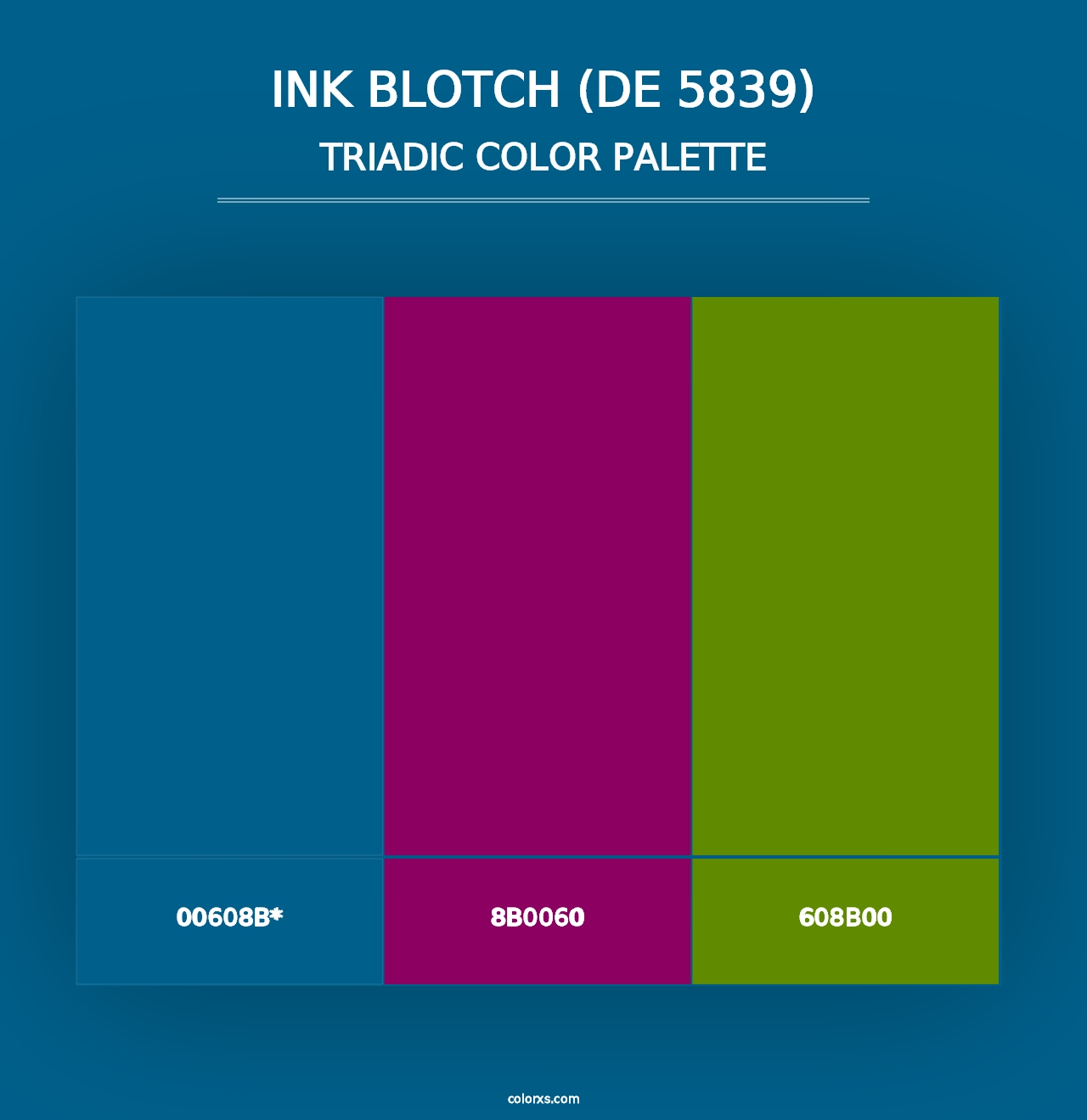 Ink Blotch (DE 5839) - Triadic Color Palette