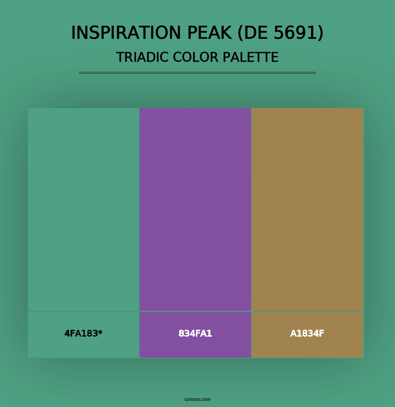 Inspiration Peak (DE 5691) - Triadic Color Palette