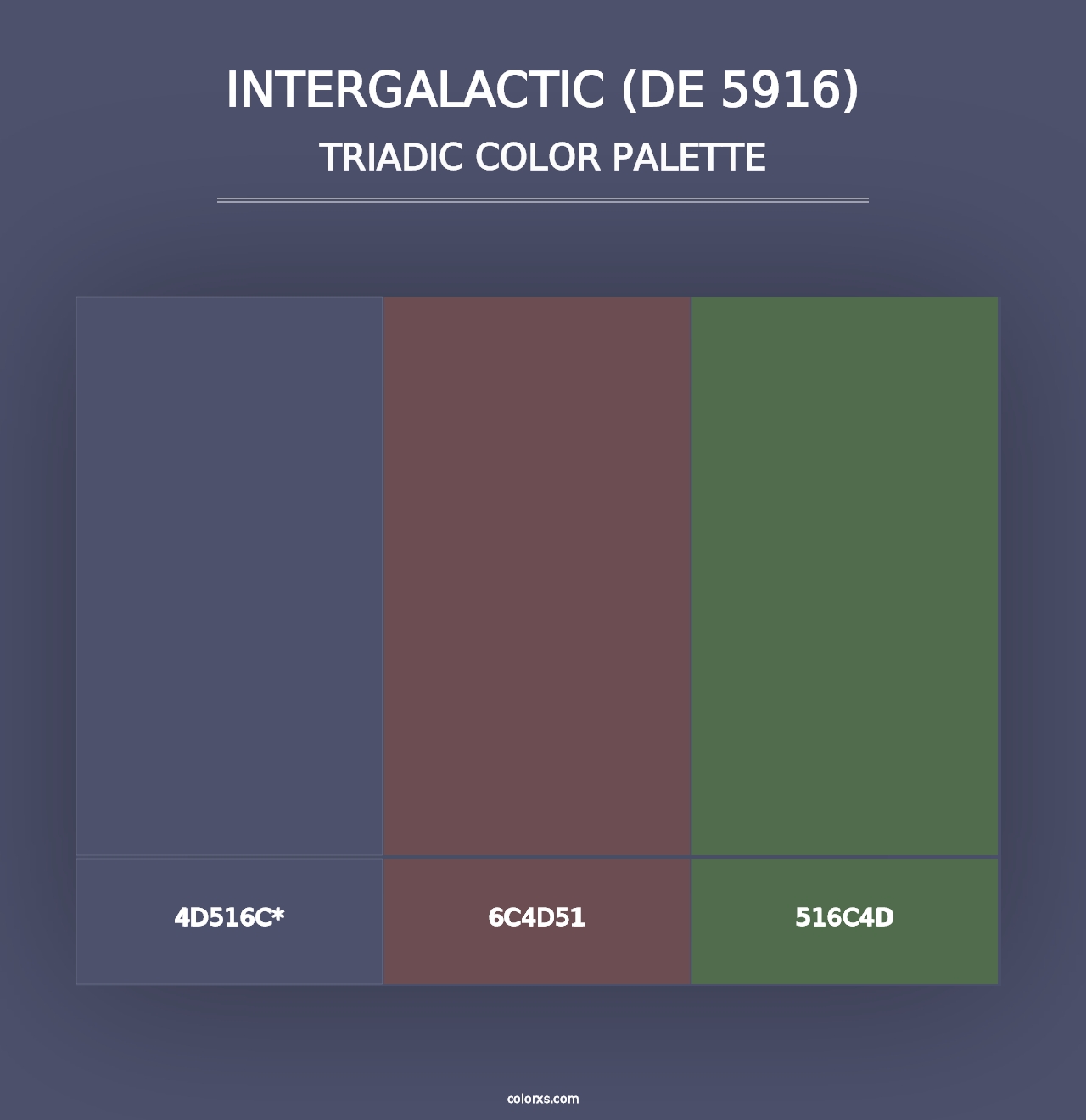 Intergalactic (DE 5916) - Triadic Color Palette