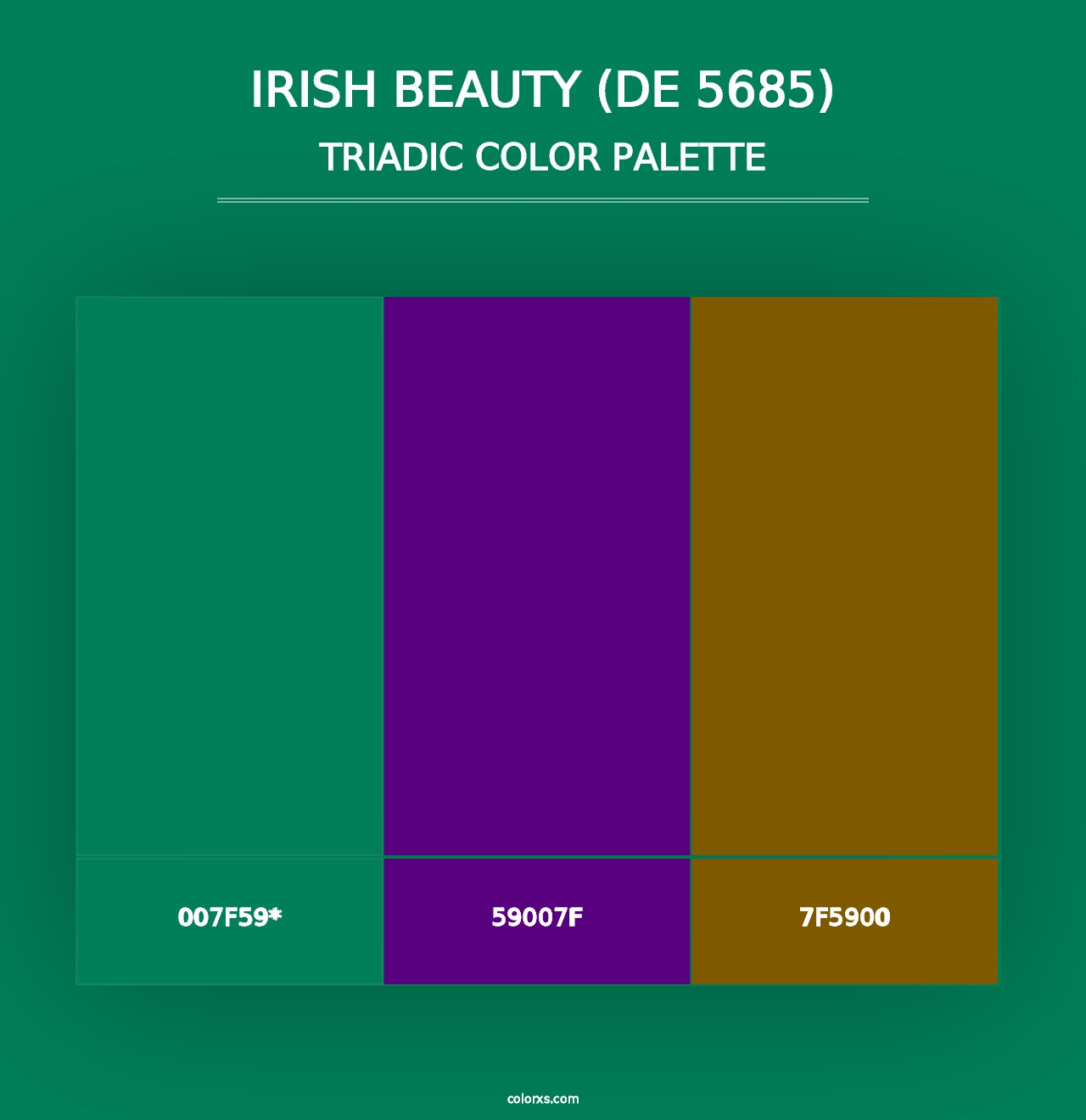 Irish Beauty (DE 5685) - Triadic Color Palette