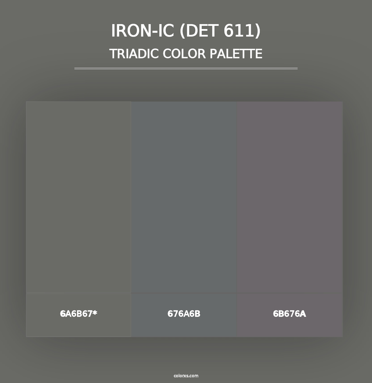 Iron-ic (DET 611) - Triadic Color Palette