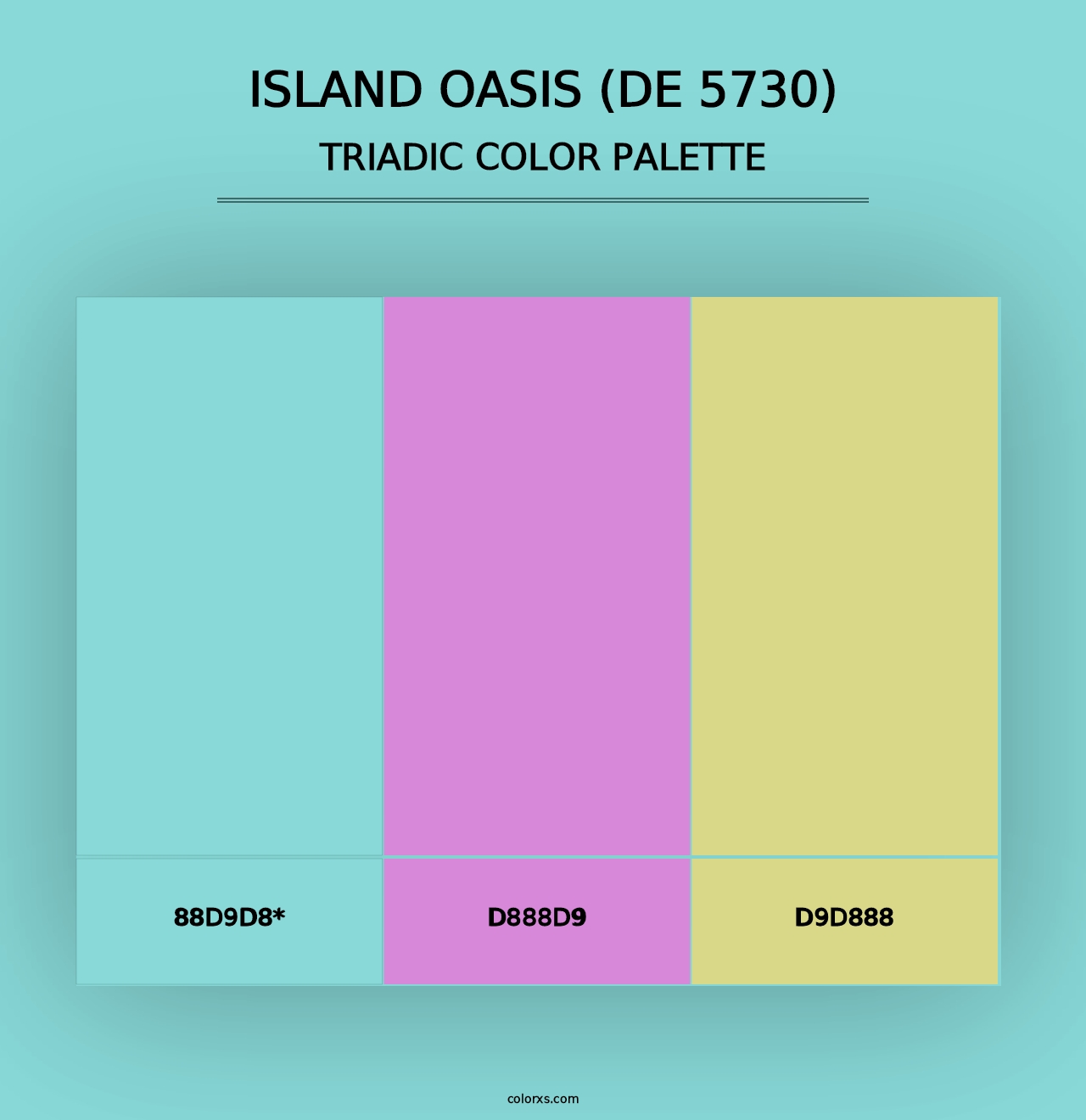 Island Oasis (DE 5730) - Triadic Color Palette