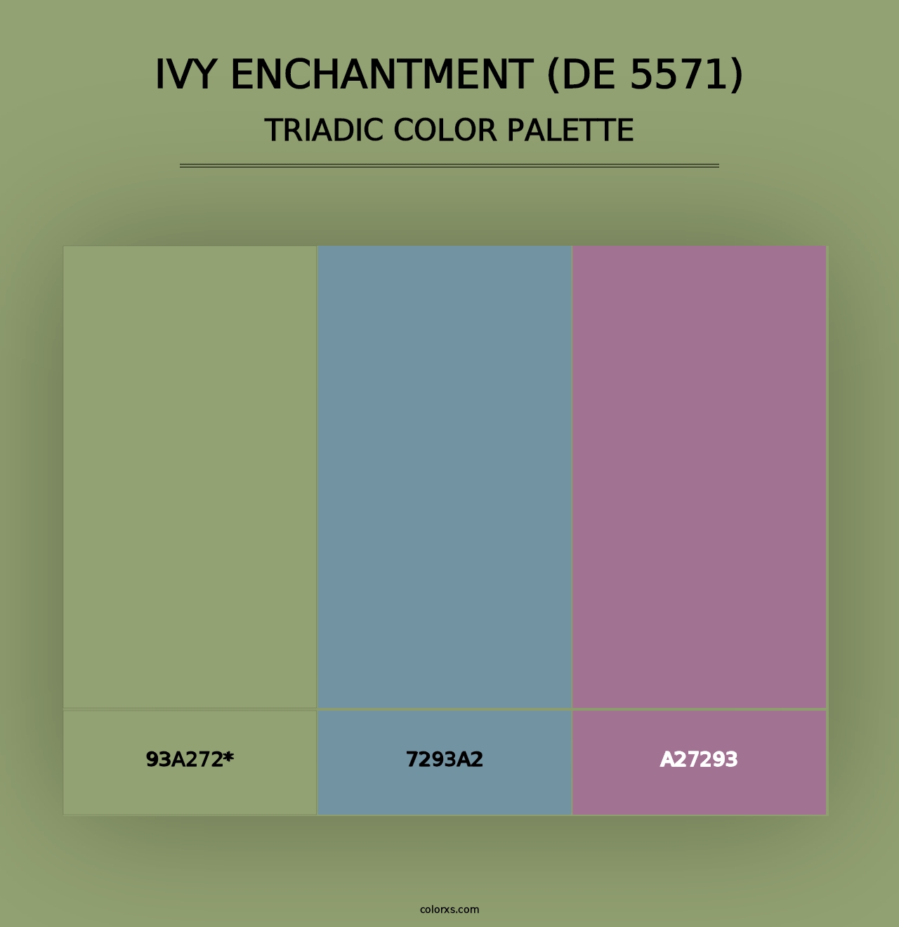 Ivy Enchantment (DE 5571) - Triadic Color Palette