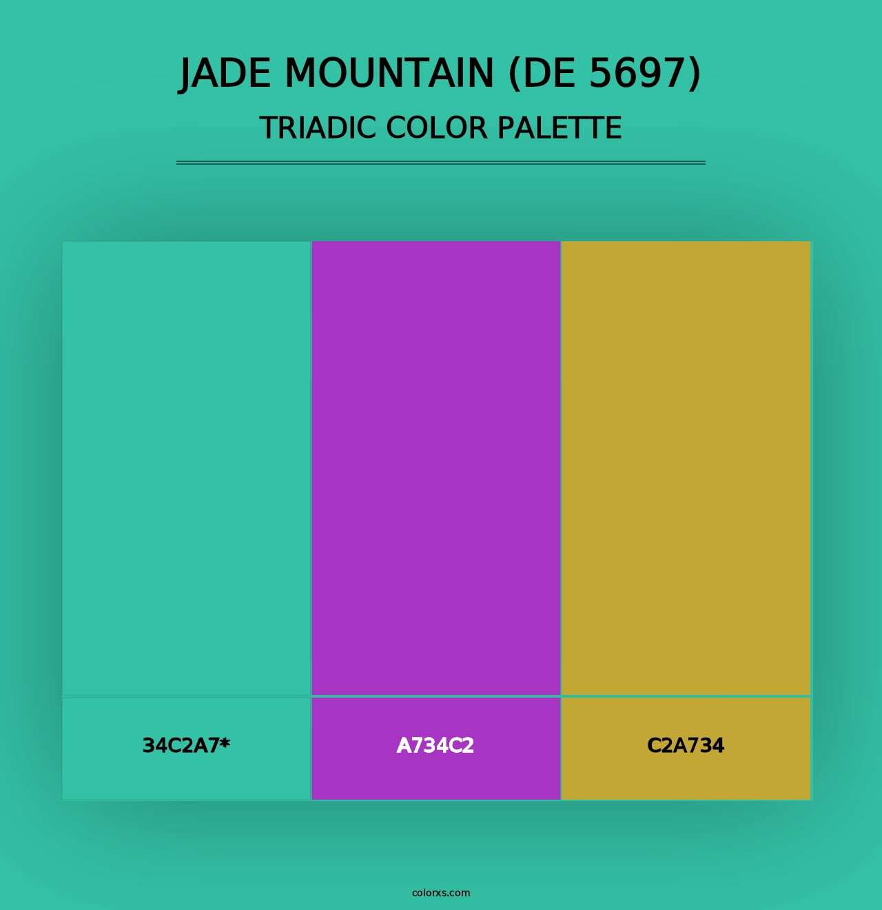 Jade Mountain (DE 5697) - Triadic Color Palette