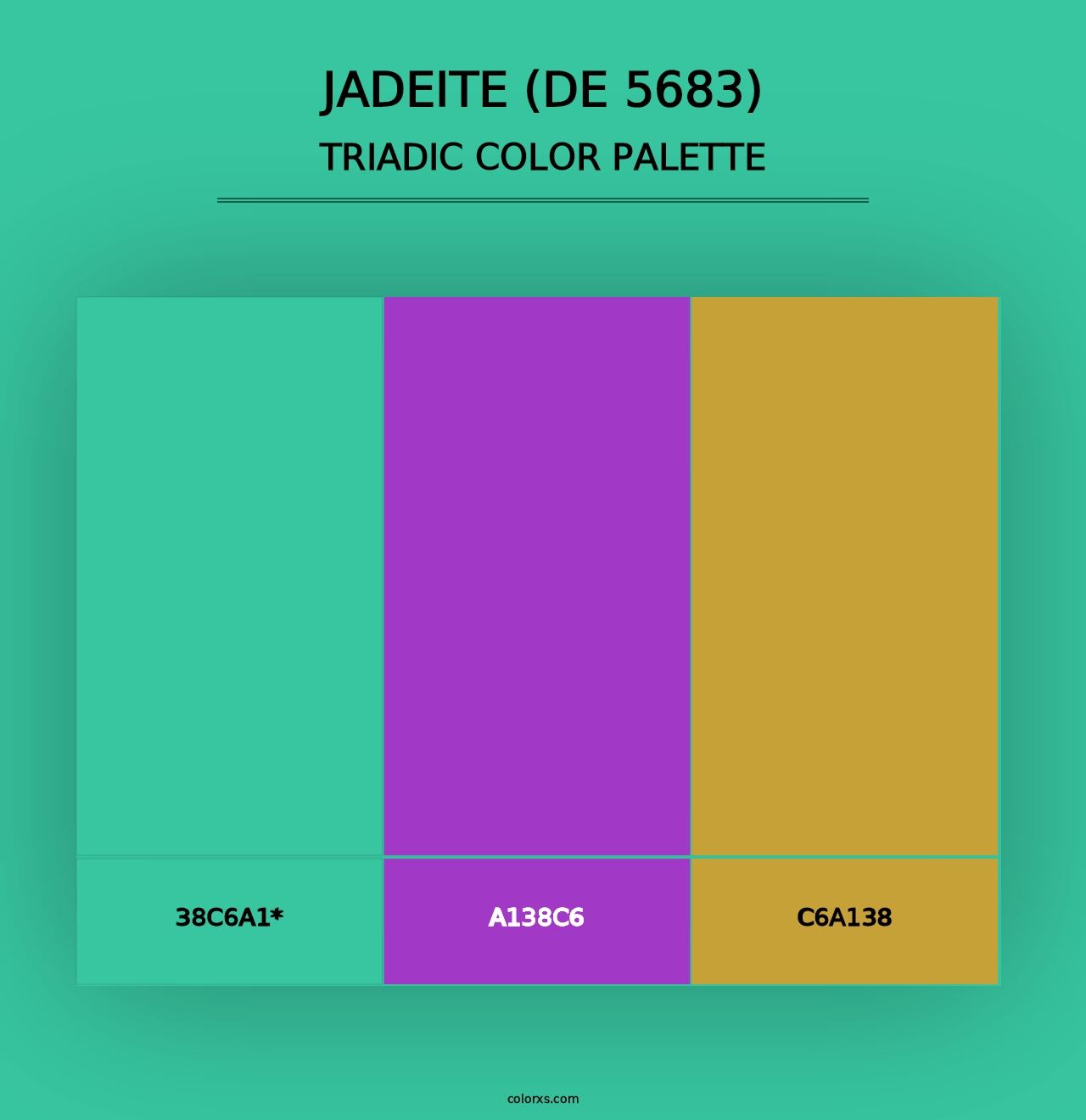 Jadeite (DE 5683) - Triadic Color Palette