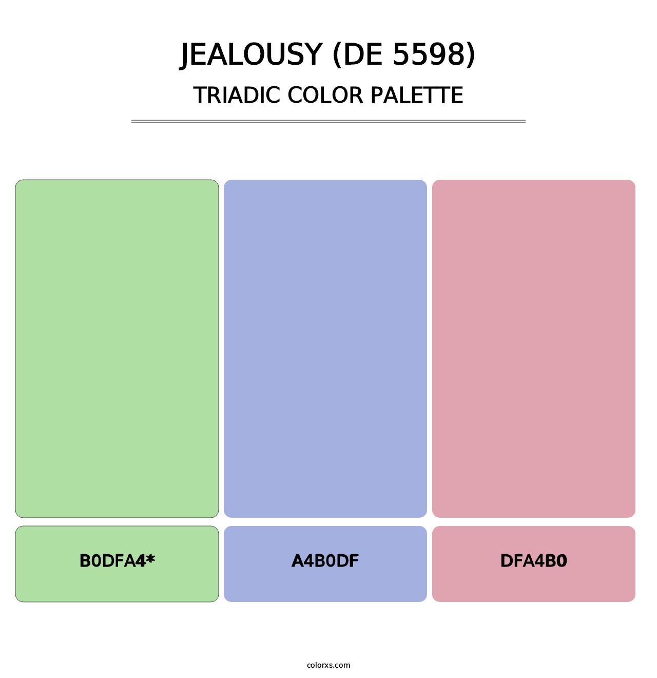 Jealousy (DE 5598) - Triadic Color Palette