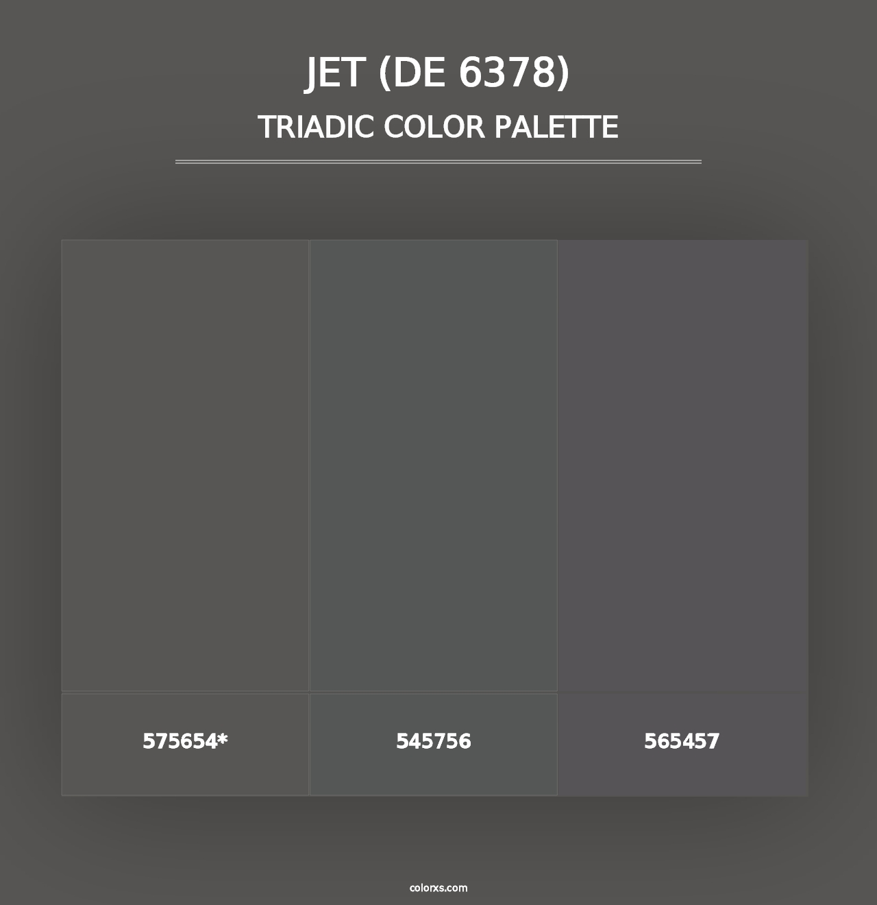 Jet (DE 6378) - Triadic Color Palette