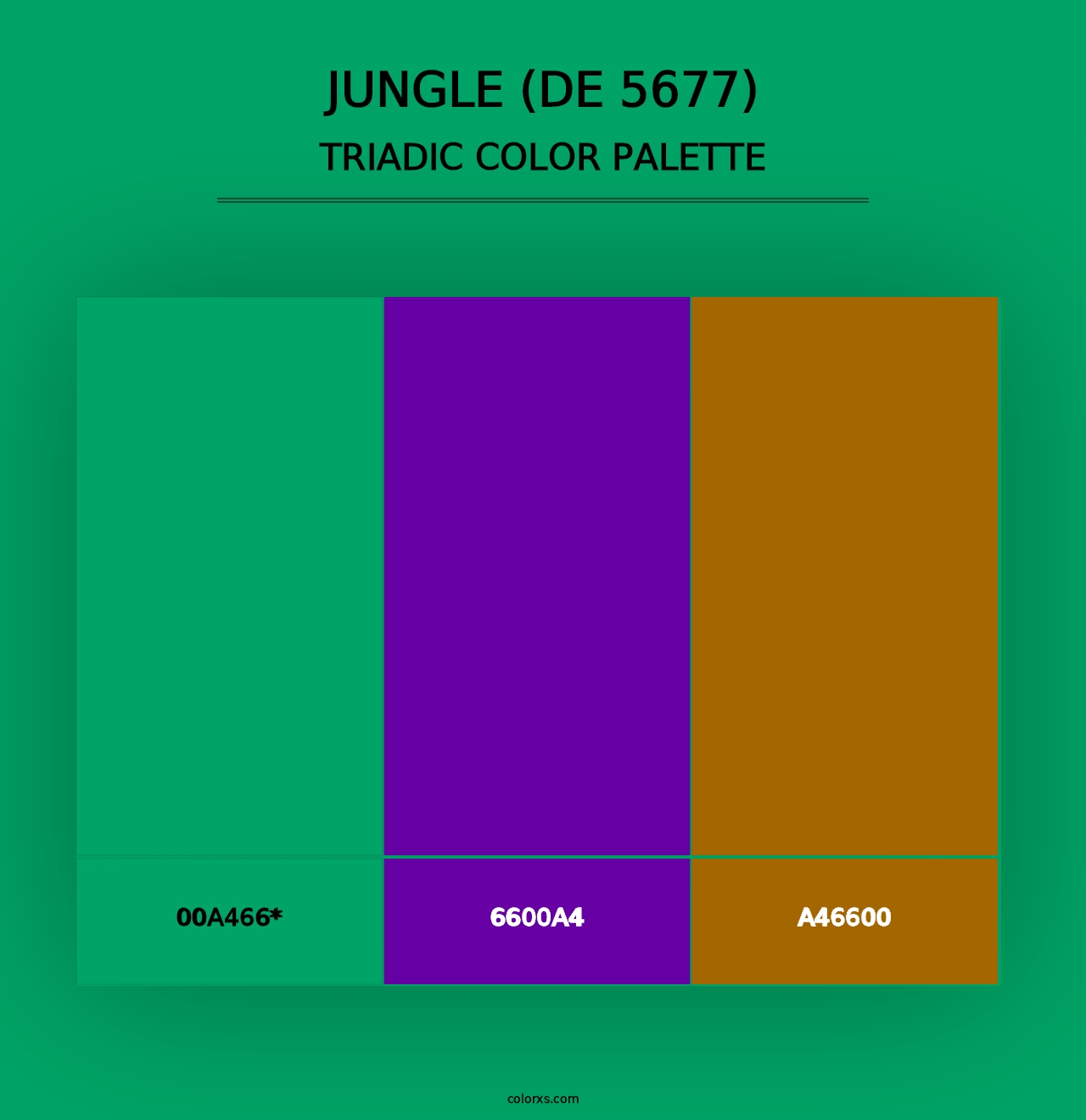 Jungle (DE 5677) - Triadic Color Palette