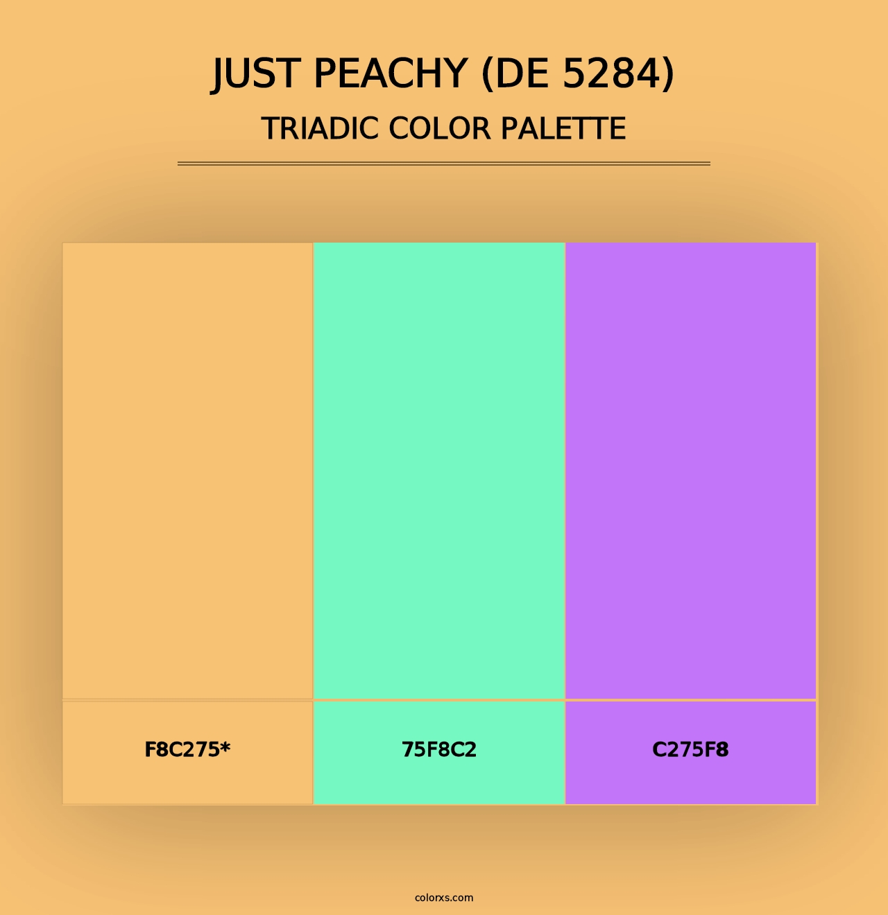 Just Peachy (DE 5284) - Triadic Color Palette