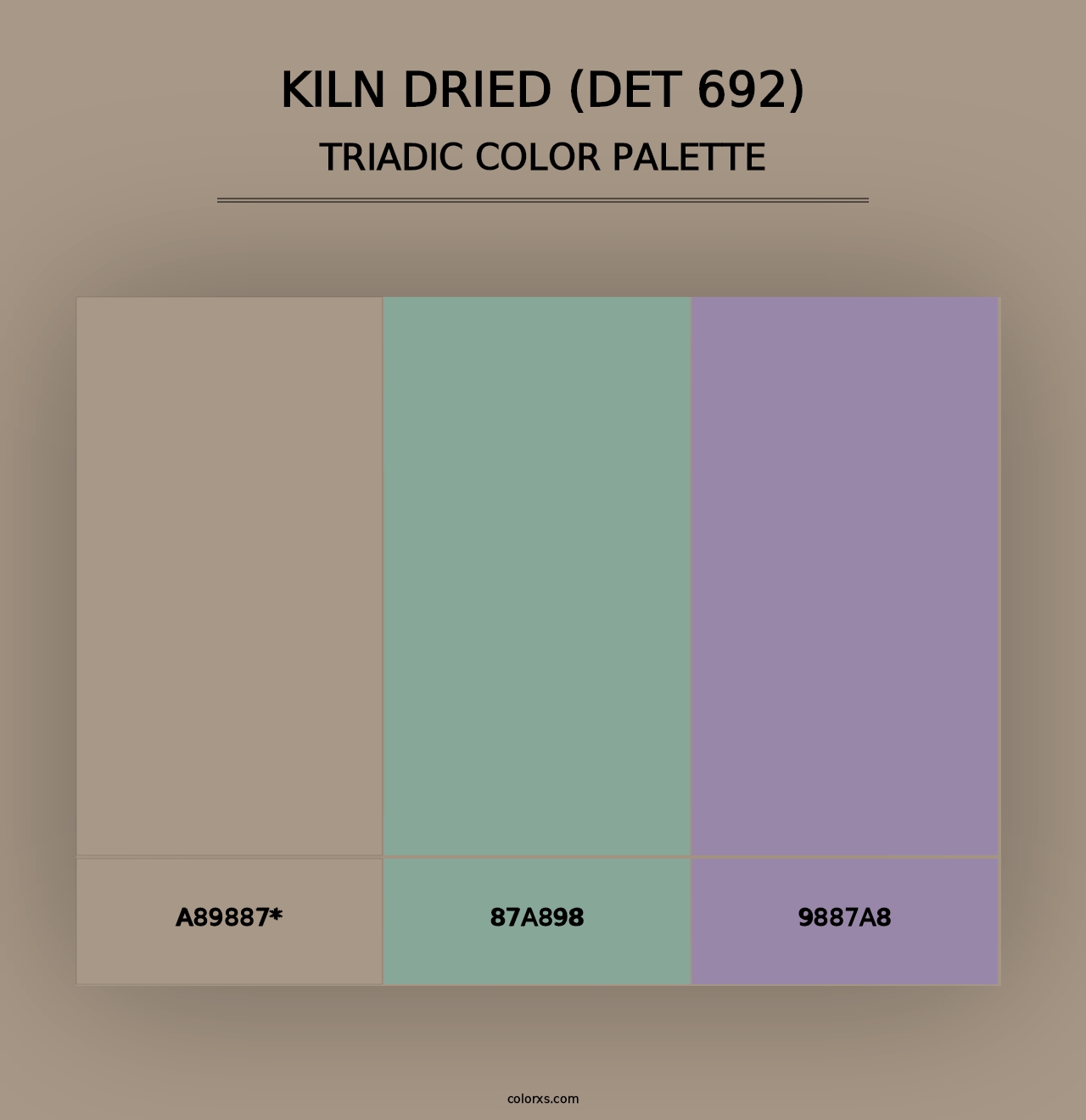 Kiln Dried (DET 692) - Triadic Color Palette