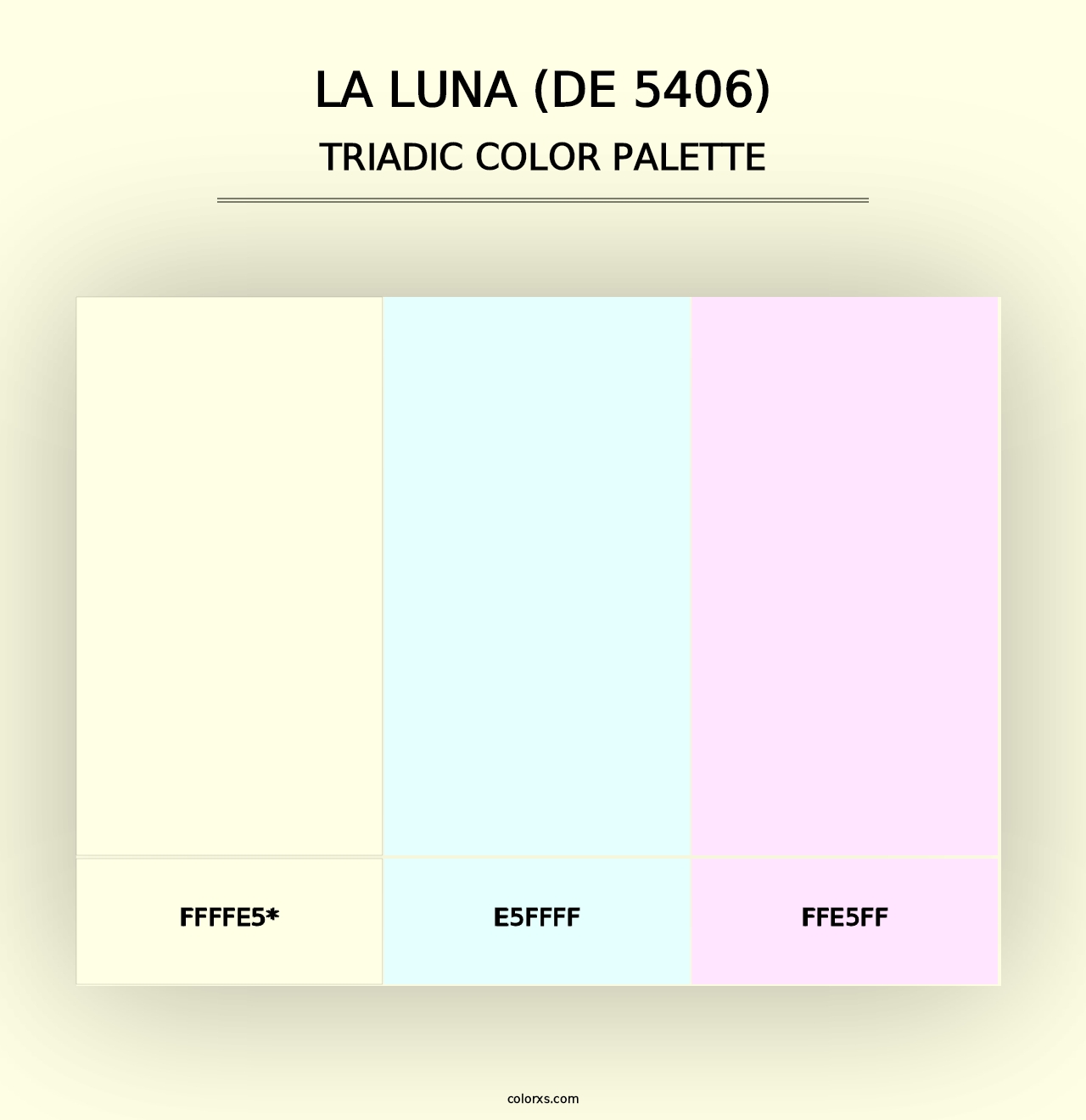 La Luna (DE 5406) - Triadic Color Palette