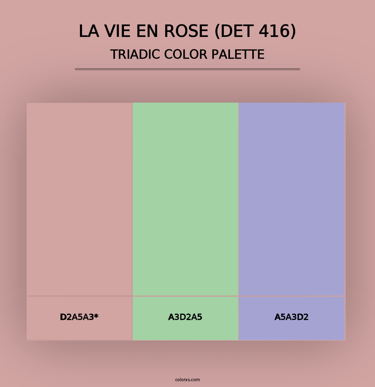 La Vie en Rose (DET 416) - Triadic Color Palette