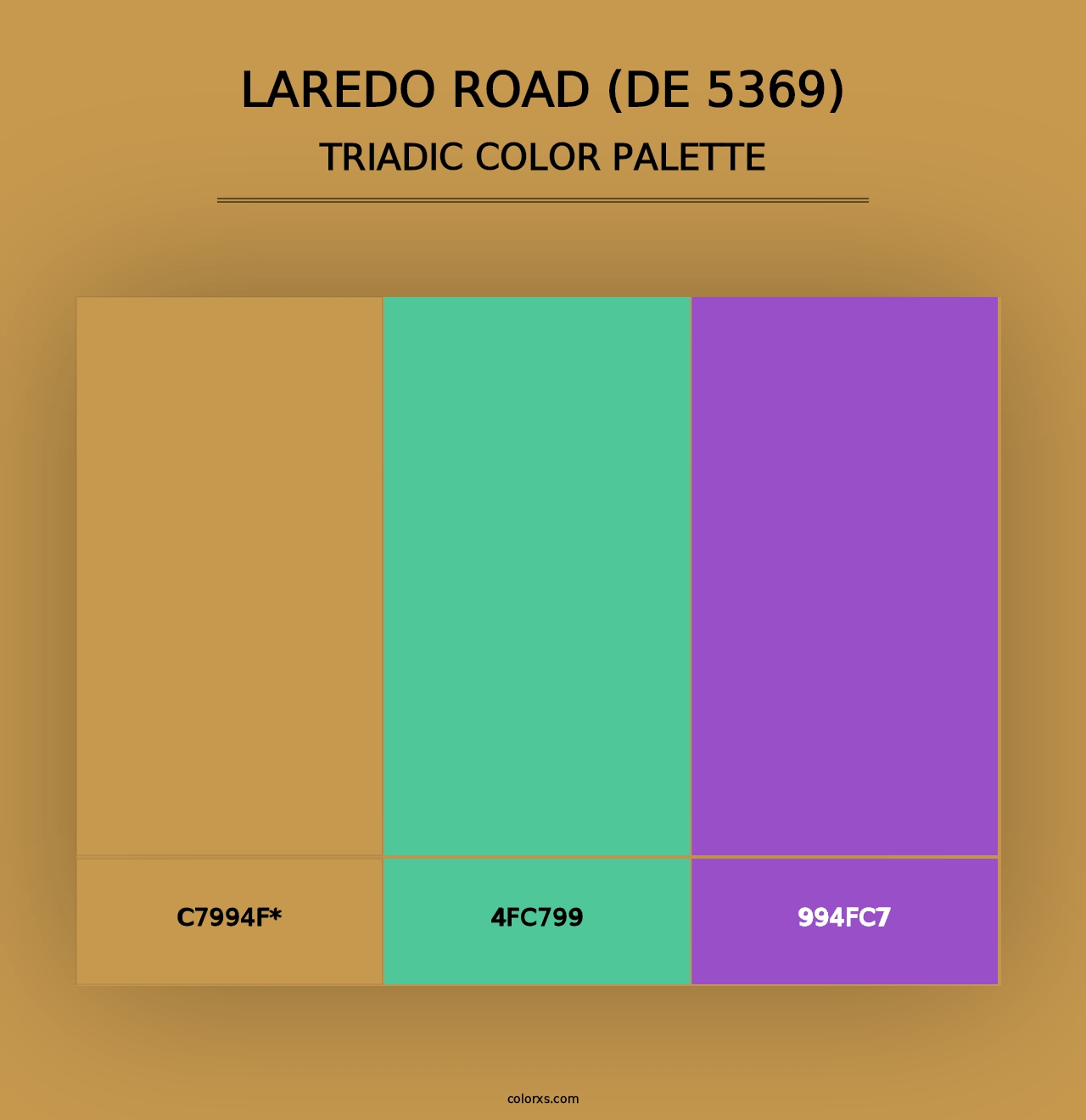 Laredo Road (DE 5369) - Triadic Color Palette