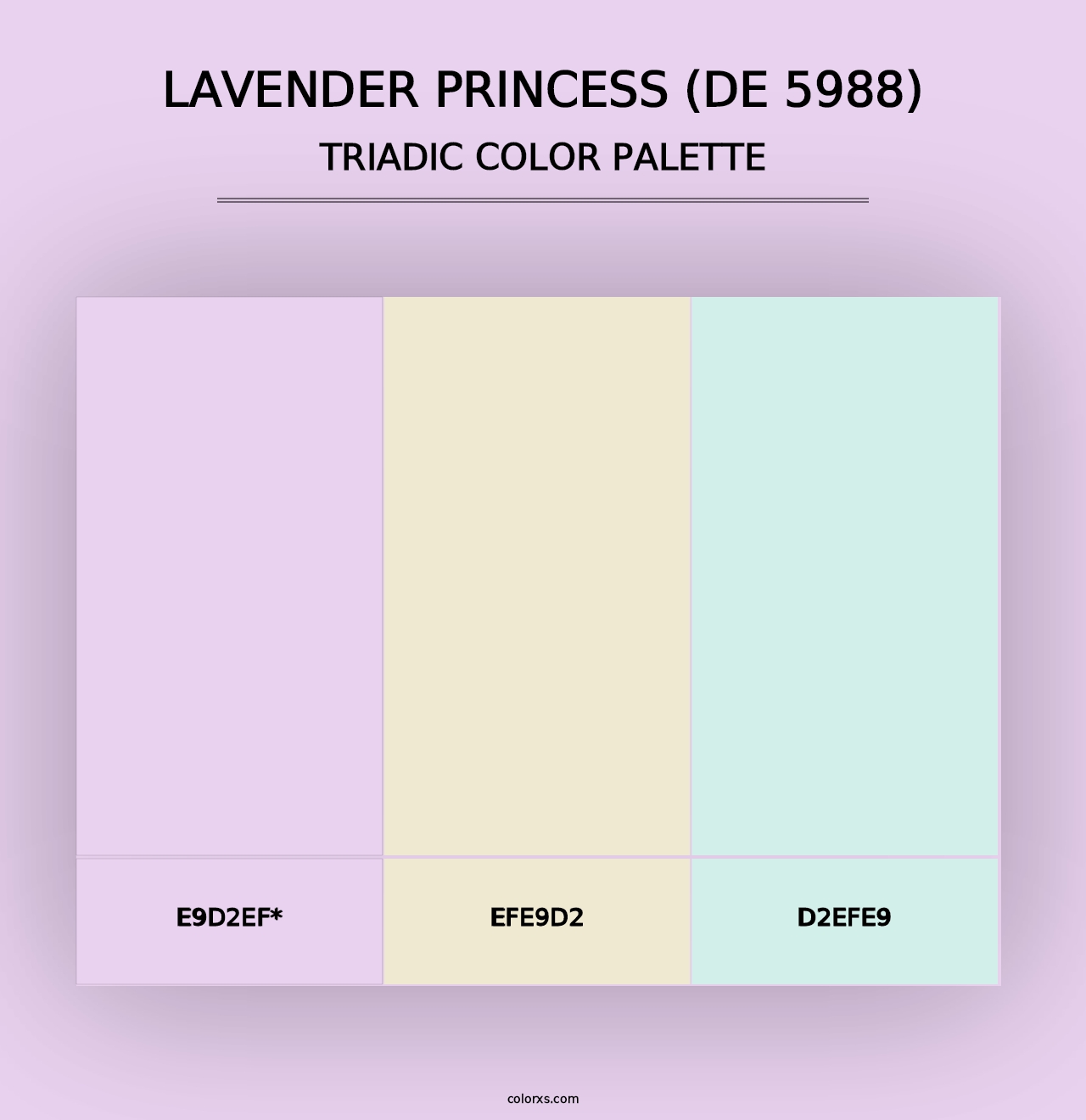 Lavender Princess (DE 5988) - Triadic Color Palette