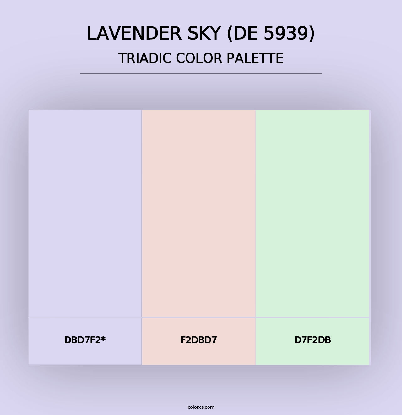 Lavender Sky (DE 5939) - Triadic Color Palette