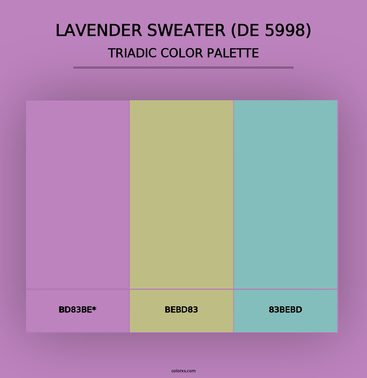 Lavender Sweater (DE 5998) - Triadic Color Palette