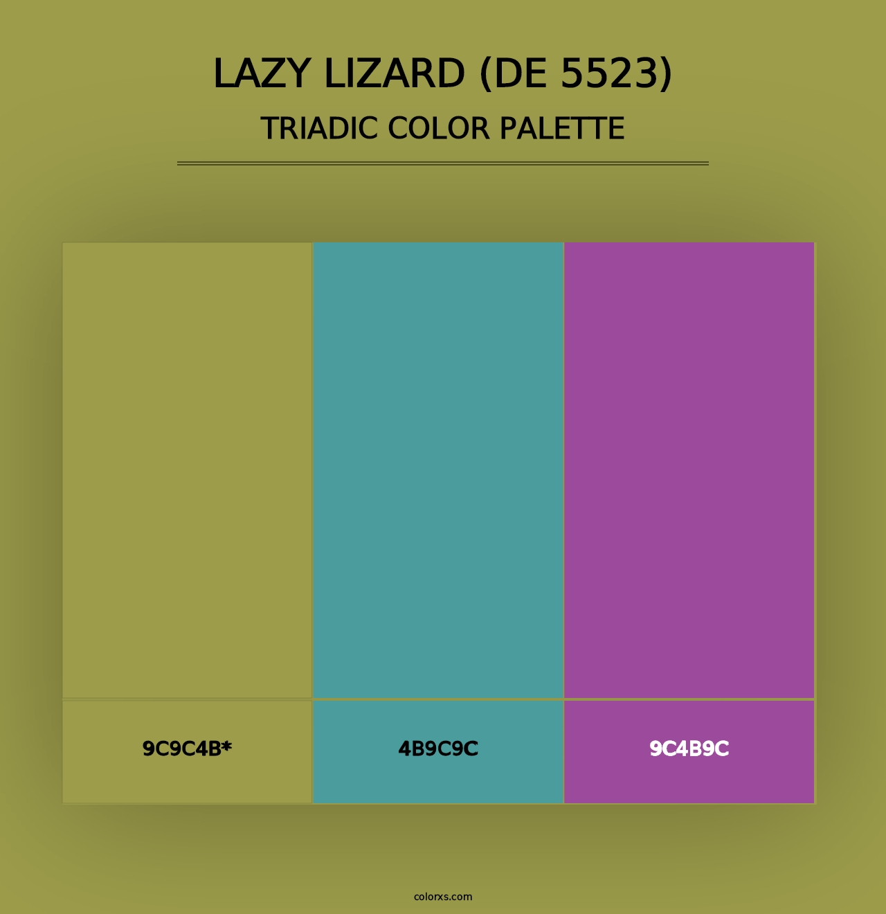 Lazy Lizard (DE 5523) - Triadic Color Palette