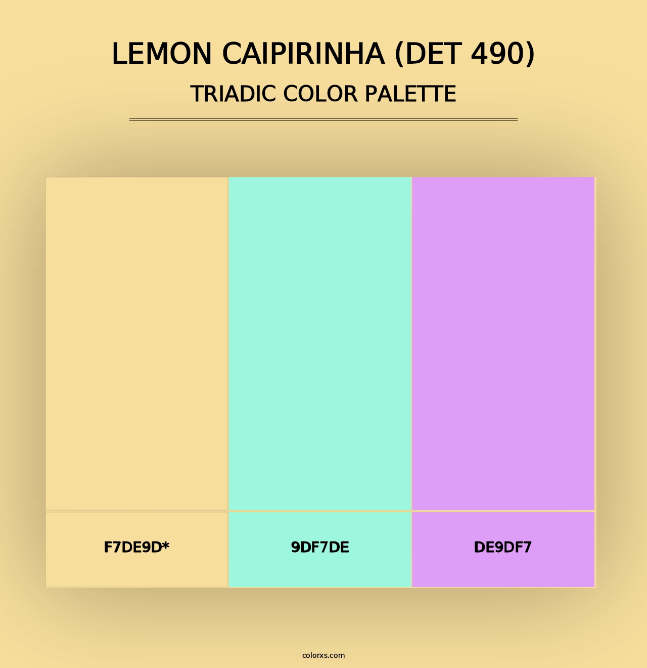 Lemon Caipirinha (DET 490) - Triadic Color Palette