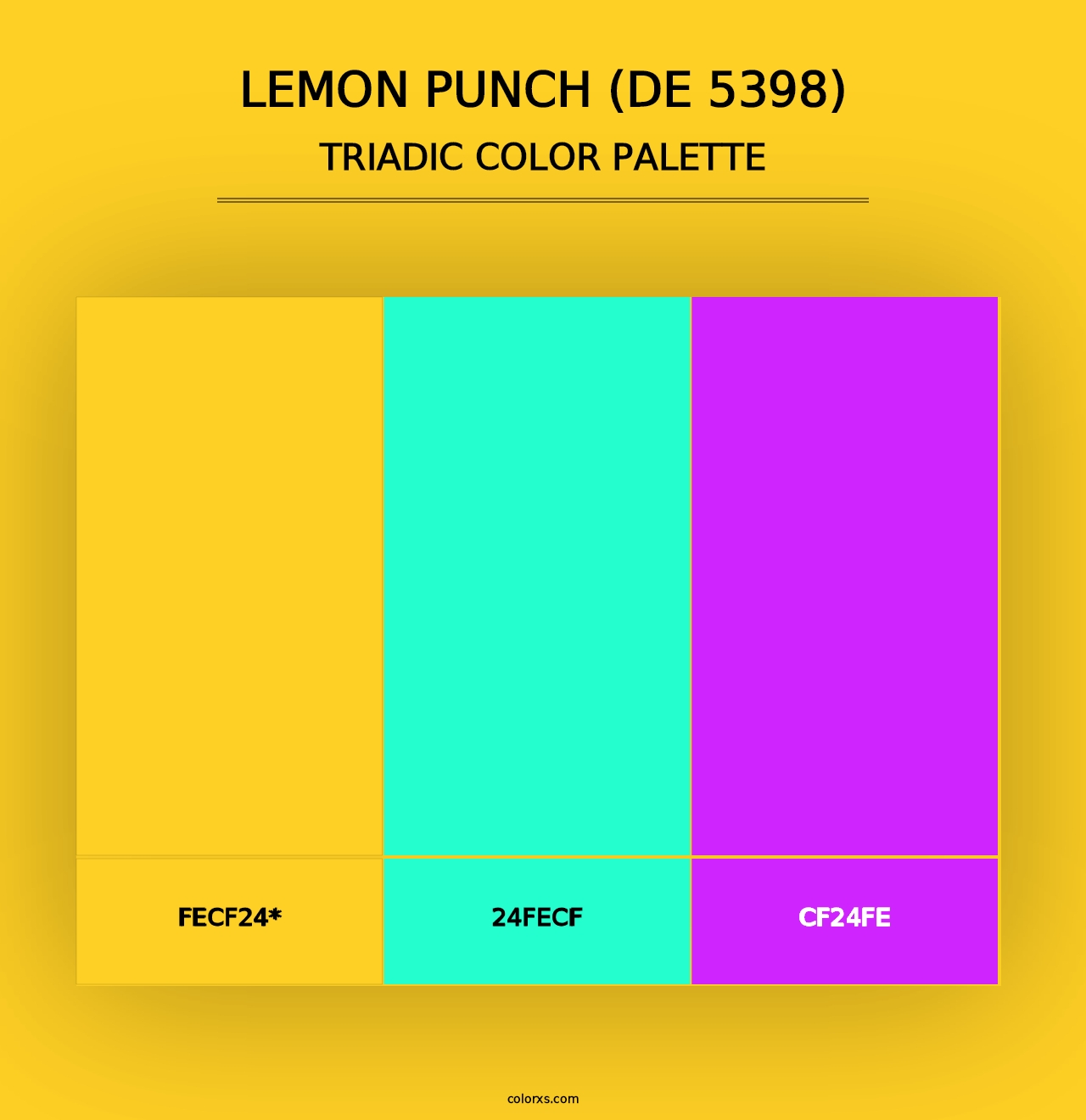 Lemon Punch (DE 5398) - Triadic Color Palette