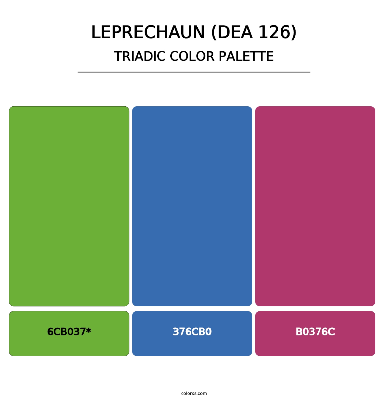 Leprechaun (DEA 126) - Triadic Color Palette