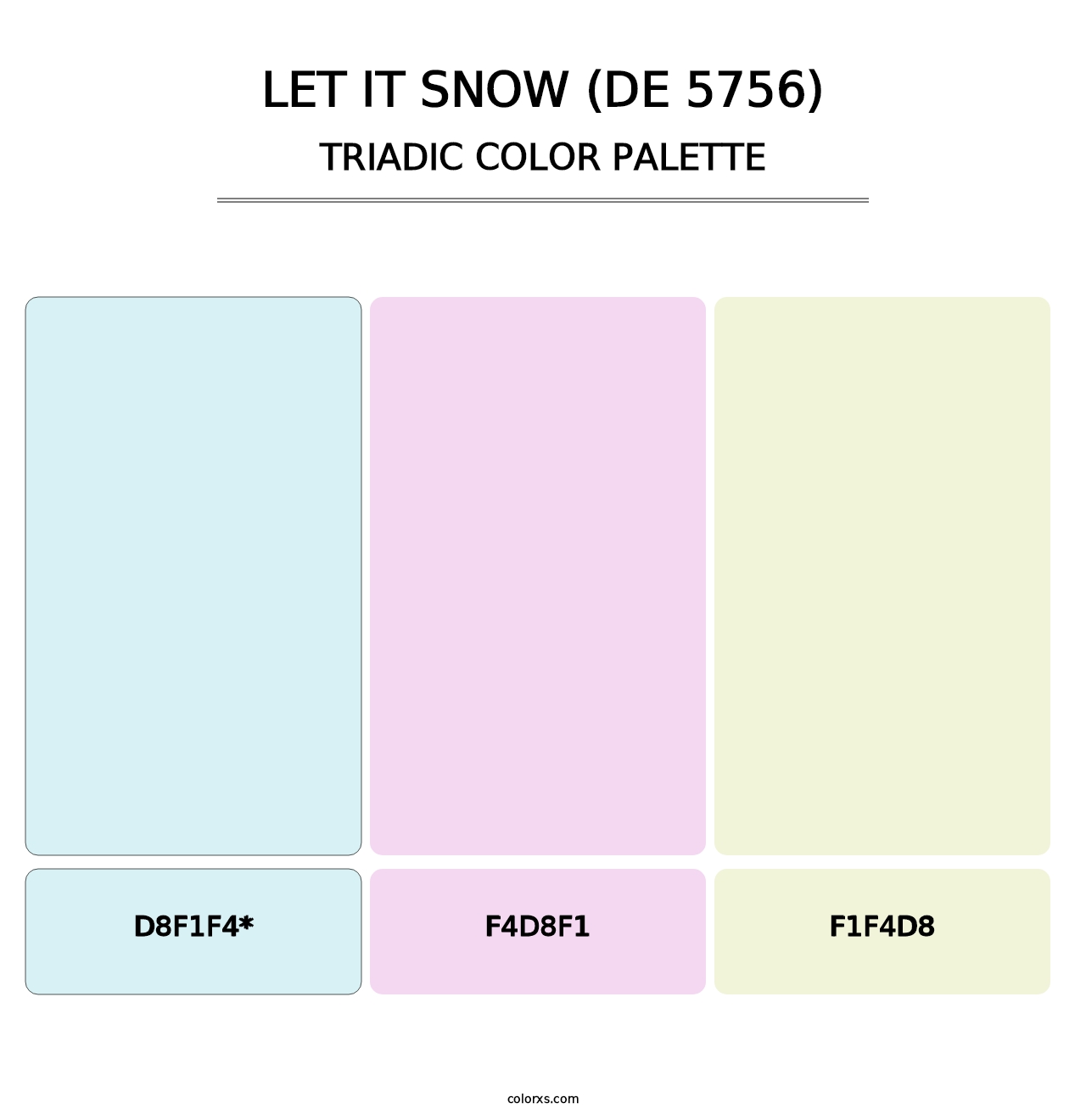 Let it Snow (DE 5756) - Triadic Color Palette