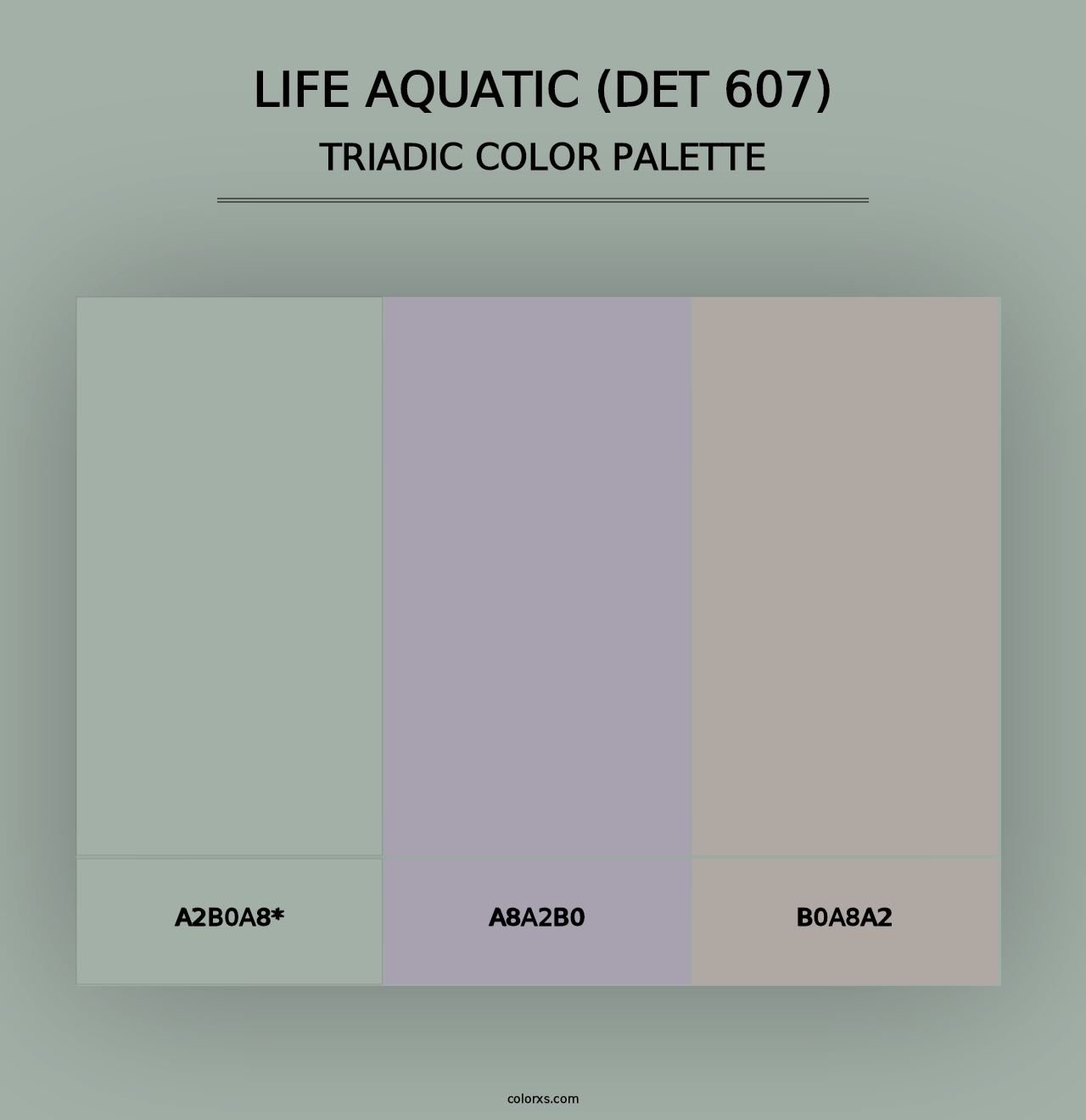 Life Aquatic (DET 607) - Triadic Color Palette