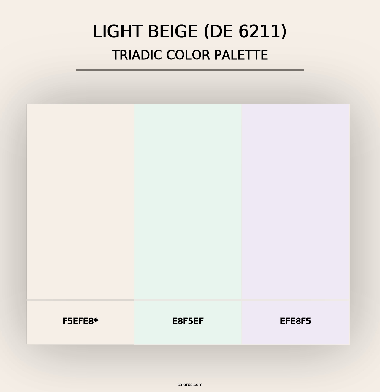 Light Beige (DE 6211) - Triadic Color Palette