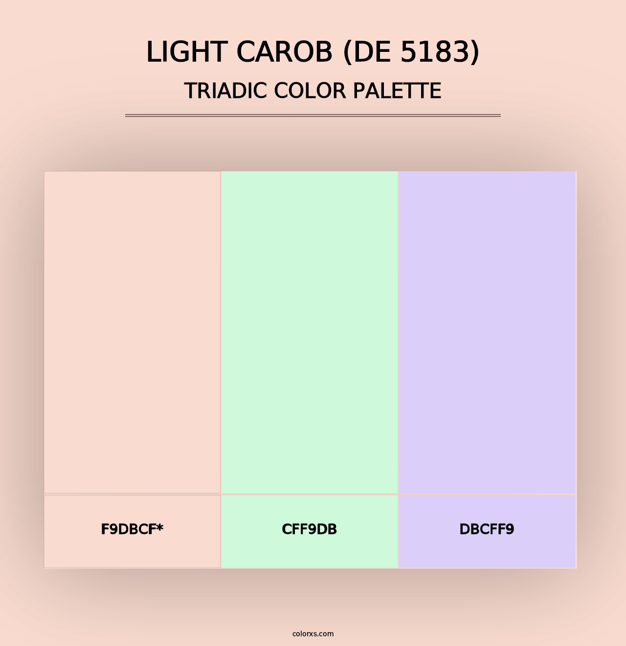 Light Carob (DE 5183) - Triadic Color Palette