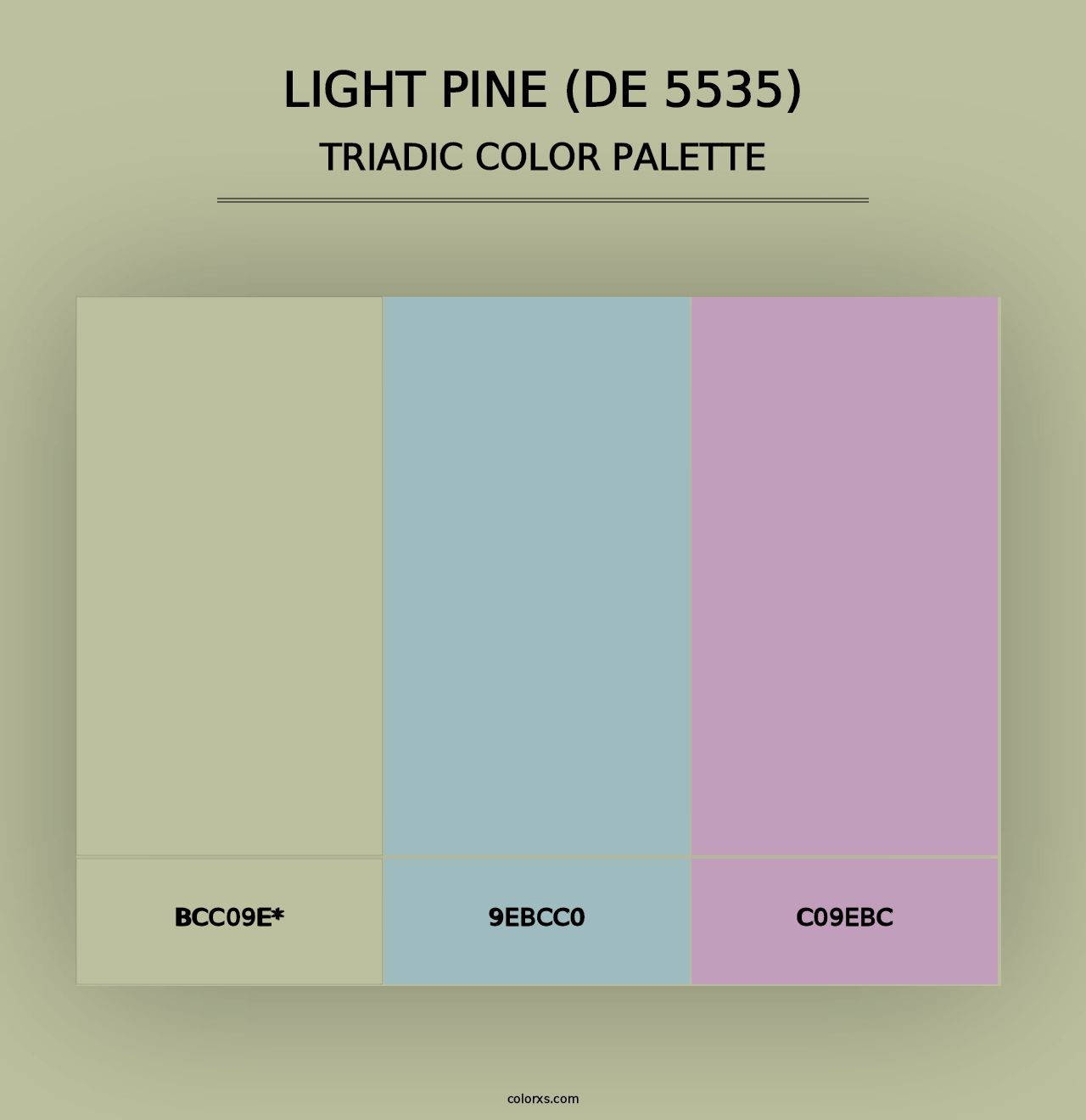 Light Pine (DE 5535) - Triadic Color Palette