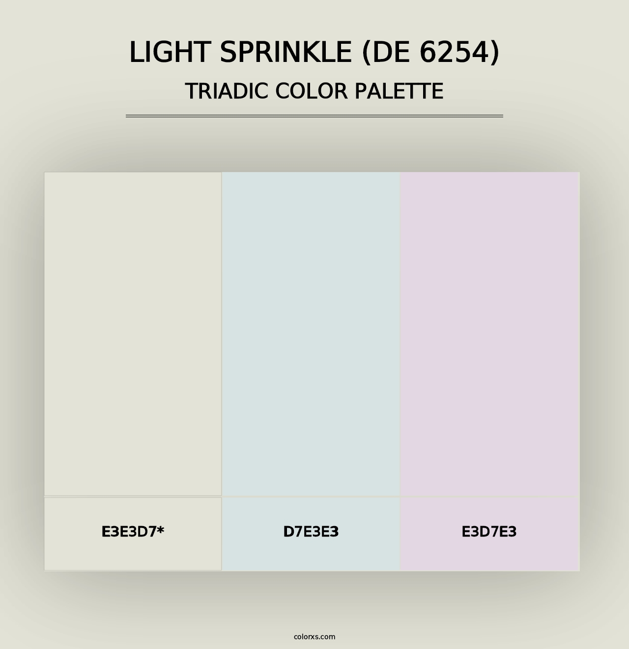 Light Sprinkle (DE 6254) - Triadic Color Palette