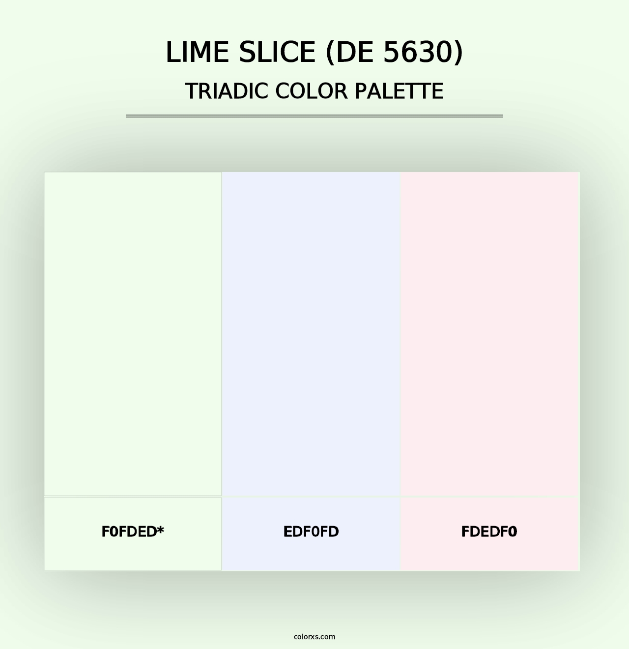 Lime Slice (DE 5630) - Triadic Color Palette