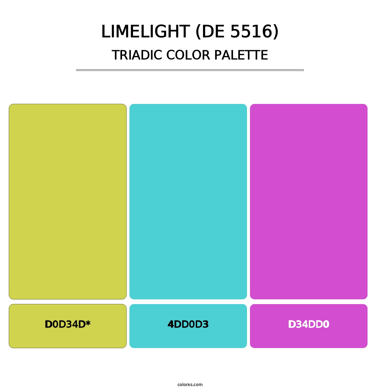 Limelight (DE 5516) - Triadic Color Palette