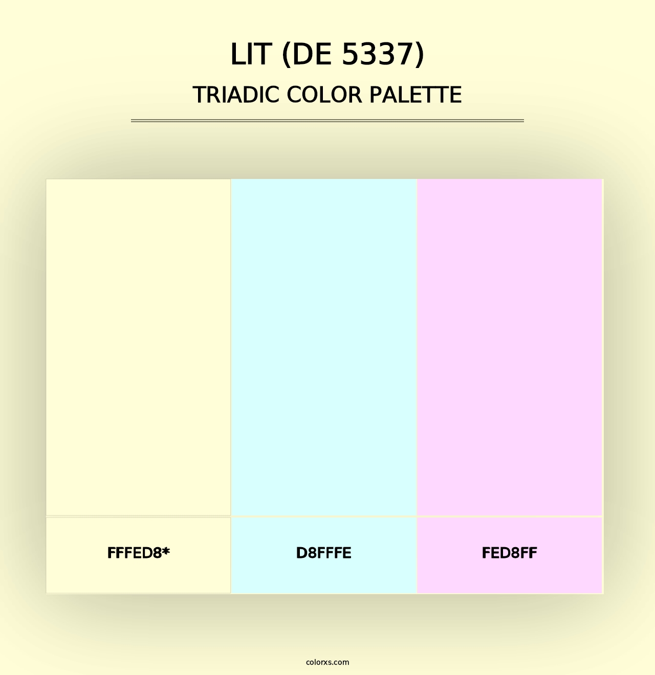 Lit (DE 5337) - Triadic Color Palette