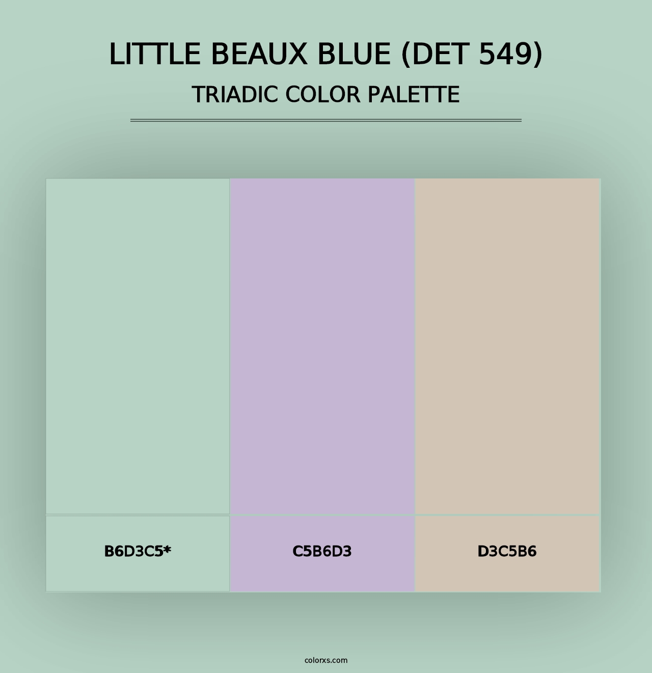 Little Beaux Blue (DET 549) - Triadic Color Palette