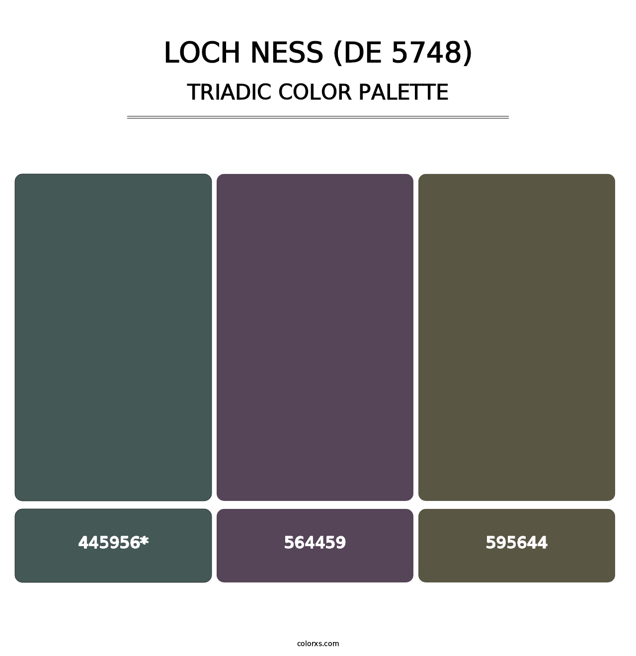 Loch Ness (DE 5748) - Triadic Color Palette