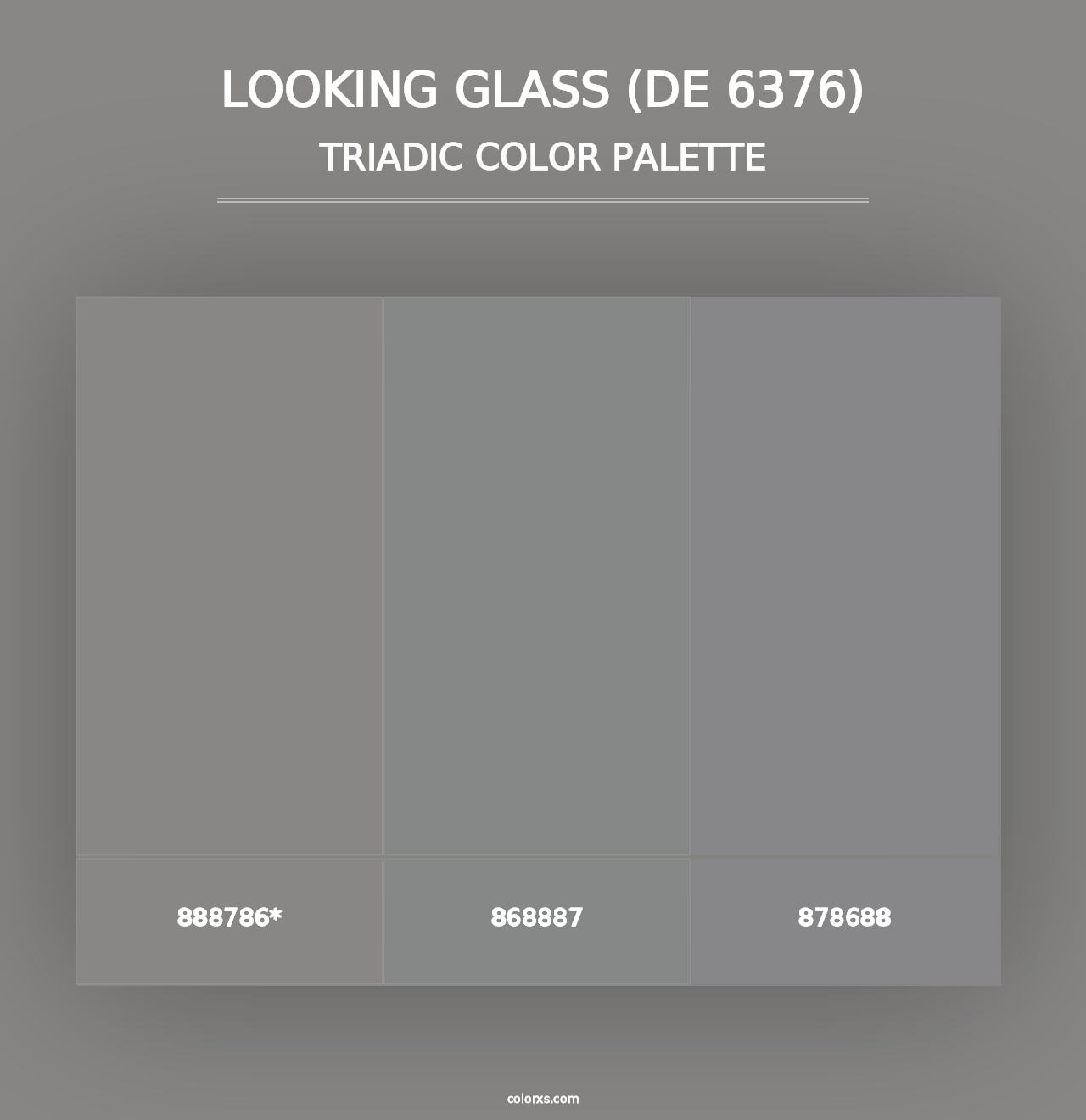 Looking Glass (DE 6376) - Triadic Color Palette