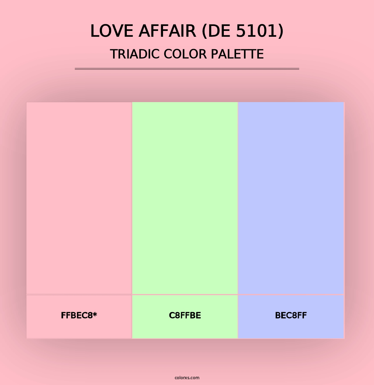 Love Affair (DE 5101) - Triadic Color Palette