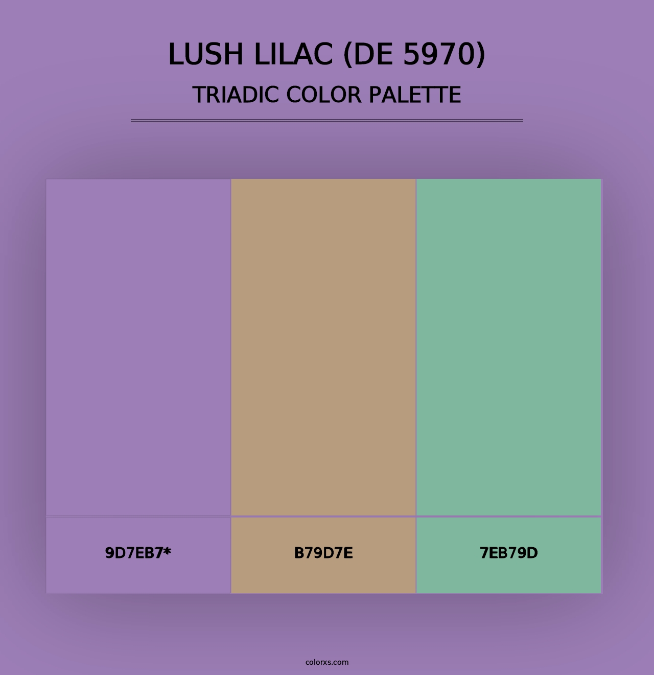 Lush Lilac (DE 5970) - Triadic Color Palette