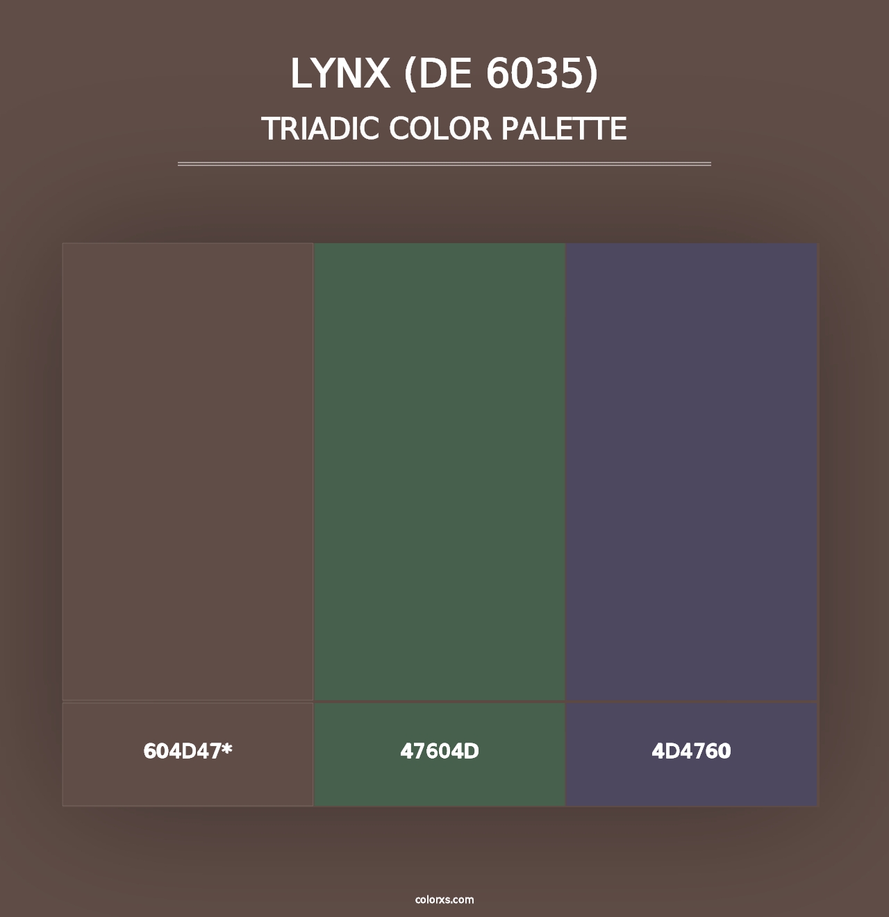 Lynx (DE 6035) - Triadic Color Palette