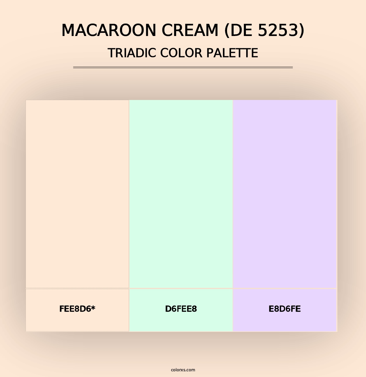 Macaroon Cream (DE 5253) - Triadic Color Palette