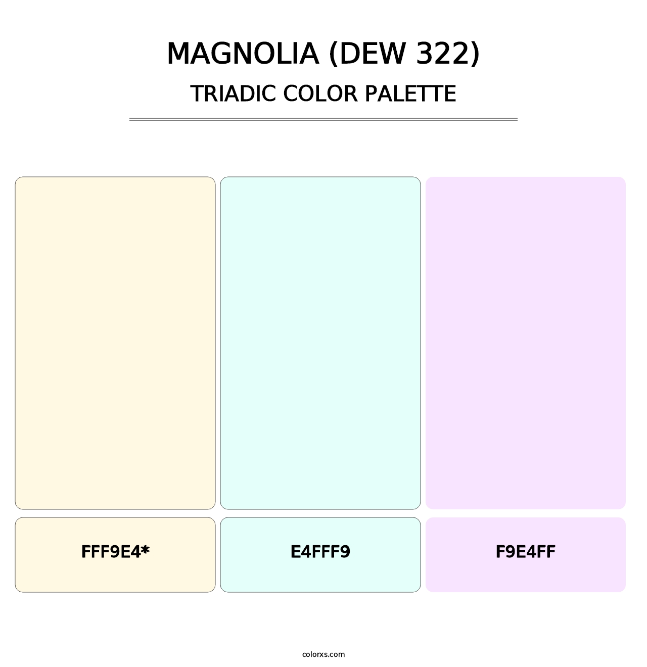 Magnolia (DEW 322) - Triadic Color Palette