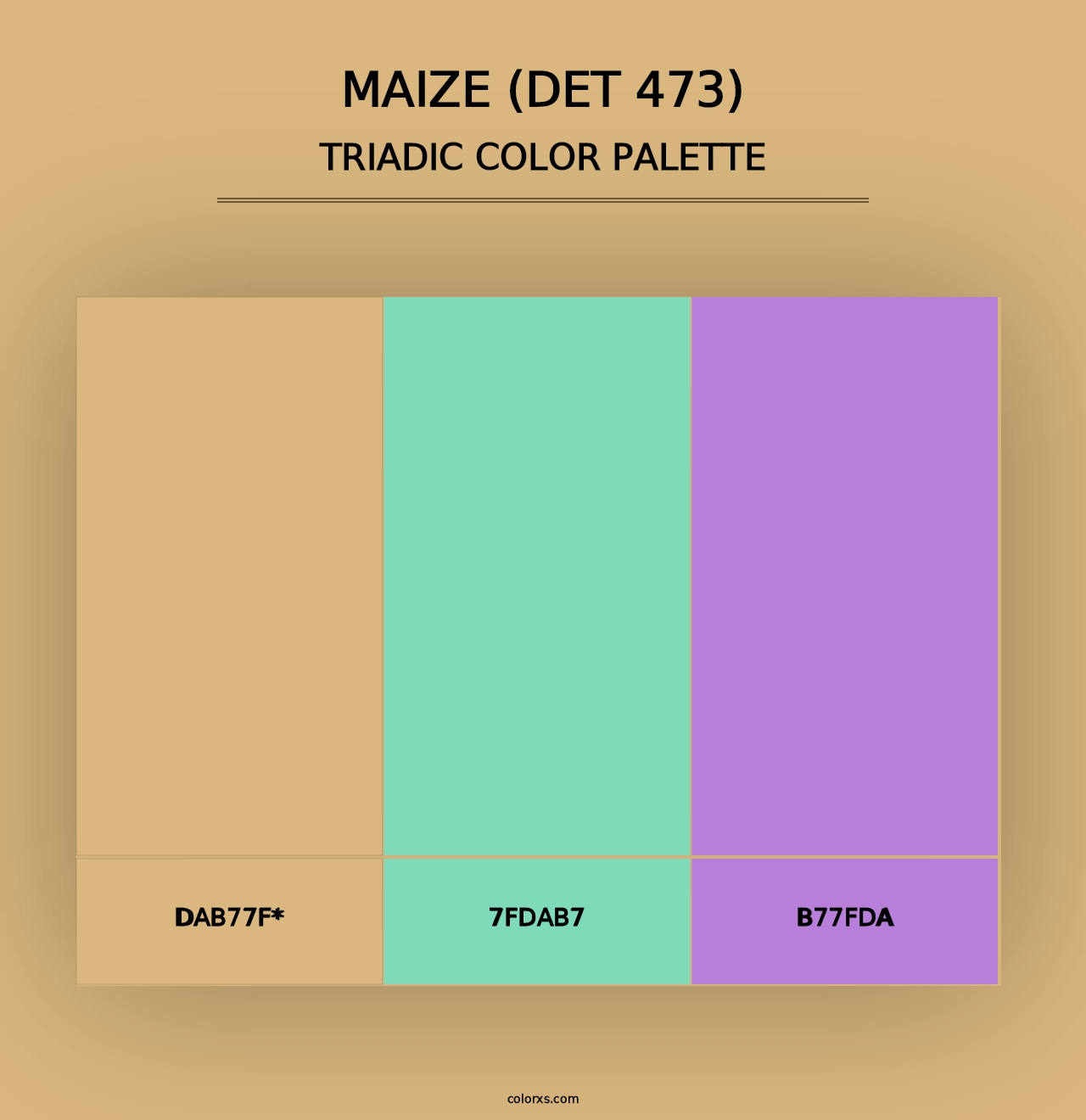 Maize (DET 473) - Triadic Color Palette